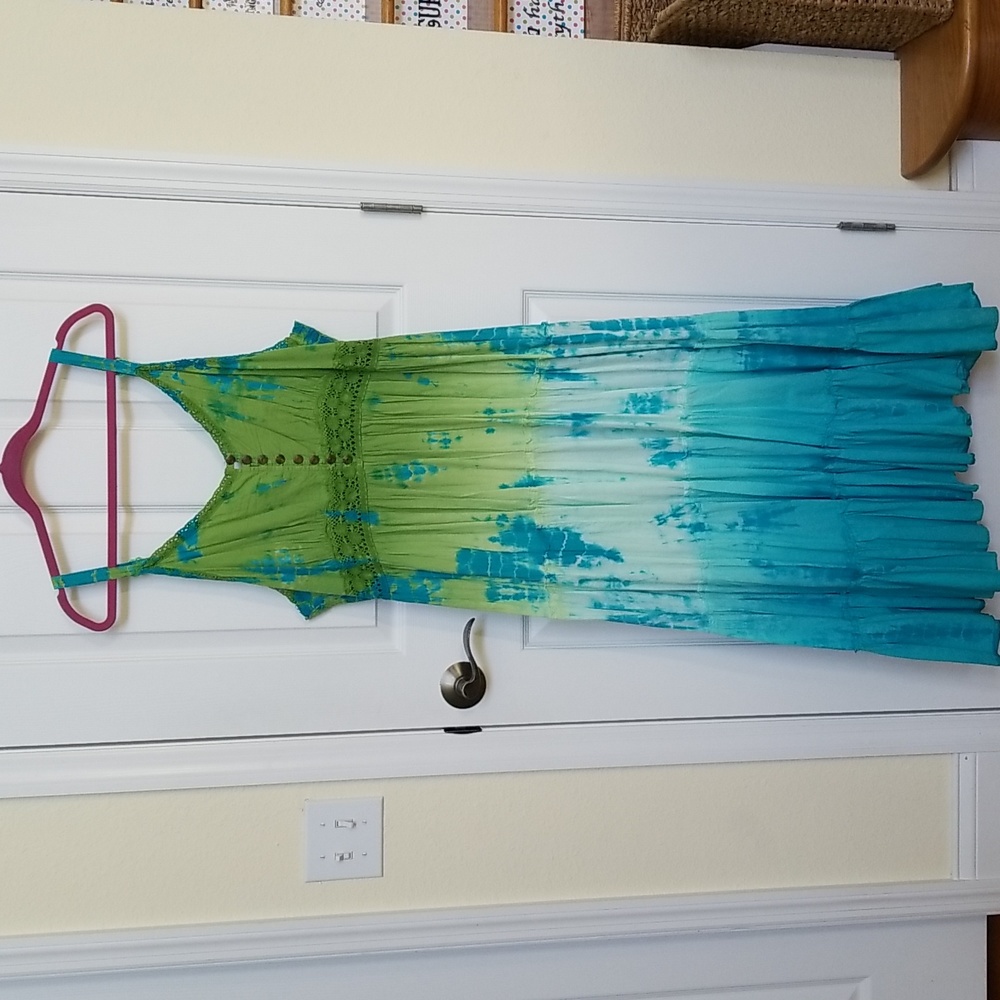 Tie dye maxi dress